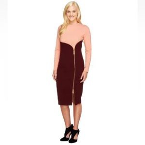G.I.L.I. Regular Mixed Media Zipper Dress Size 2  NWT QVC $109.00!!!!!!!!